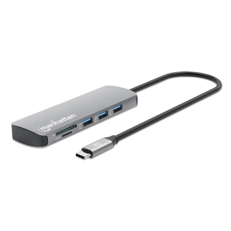manhattan-usb-c-pd-a-hdmi-9-in-1-4k-dockingmation-gris manhattan-usb-c-pd-a-hdmi-9-in-1-4k-dockingmation-gris