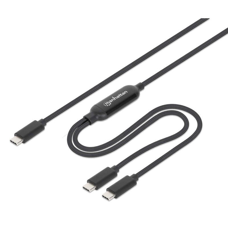 manhattan-dual-usb-c-ladecable-100-w-2-m-negro manhattan-dual-usb-c-ladecable-100-w-2-m-negro