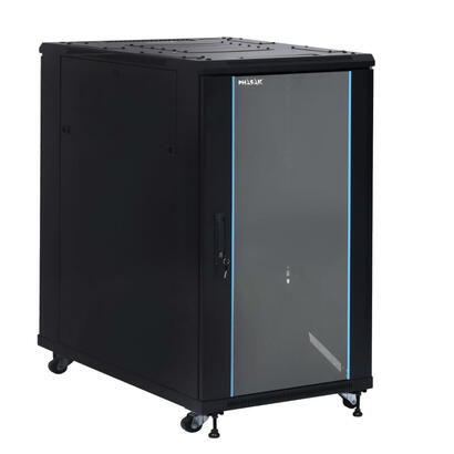 phasak-armario-rack-19-phasak-pro-22u-600x1000-montado-incluye-2-bandejas-de-19-regleta-electrica-19-juego-de-ruedas-ventilacion