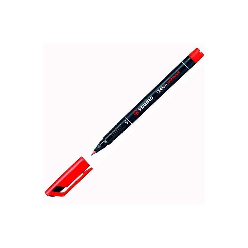 pack-de-10-unidades-stabilo-rotulador-permanentes-ohpen-universal-punta-super-fina-04mm-rojo