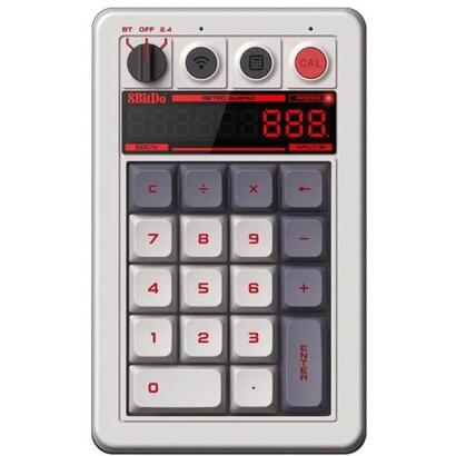 8bitdo-retro-18-mechanical-numpad-n-edition-teclado-numerico-pc-bluetoothusbrf-wireless-gris