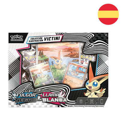 blister-juego-cartas-coleccionables-victici-fulgor-negro-y-llama-blanca-pokemon-espanol