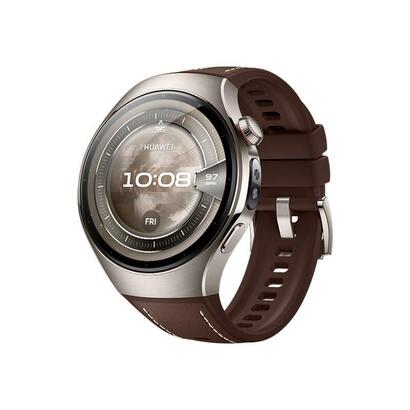 huawei-watch-5-46mm-fluorelastomer-brown-classic-strap-metal-body-rates-l29l