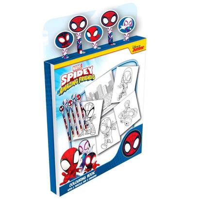 libro-colorear-lapices-spidey-marvel