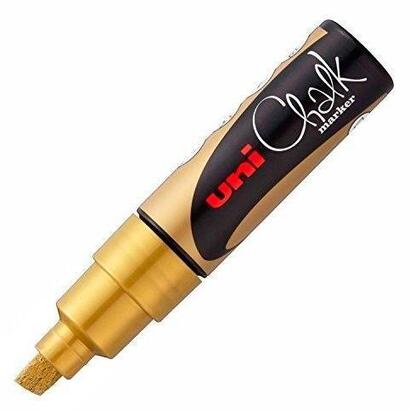 pack-de-6-unidades-uniball-marcador-de-tiza-liquida-chalk-pwe-8k-punta-biselada-oro