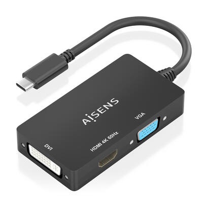aisens-conversor-usb-c-a-dvihdmivga-usb-cm-dvih-hdmih-vgah-negro-15cm
