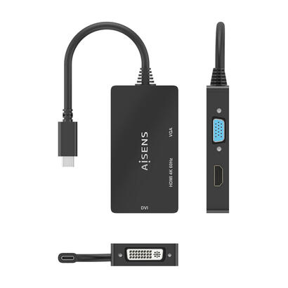 aisens-conversor-usb-c-a-dvihdmivga-usb-cm-dvih-hdmih-vgah-negro-15cm