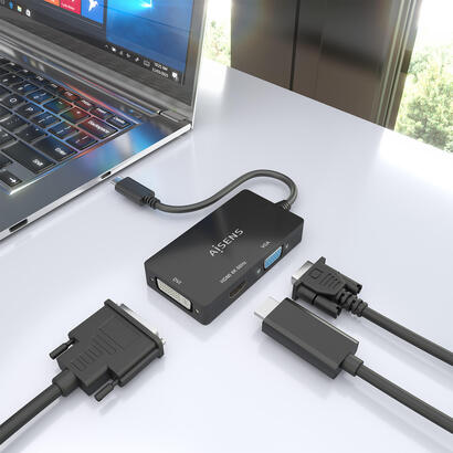 aisens-conversor-usb-c-a-dvihdmivga-usb-cm-dvih-hdmih-vgah-negro-15cm