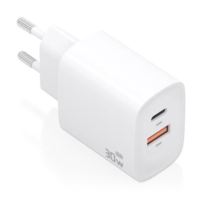 cargador-aisens-gan-30w-1xusb-c-pd30-qc40-1xusb-a-qc30-blanco
