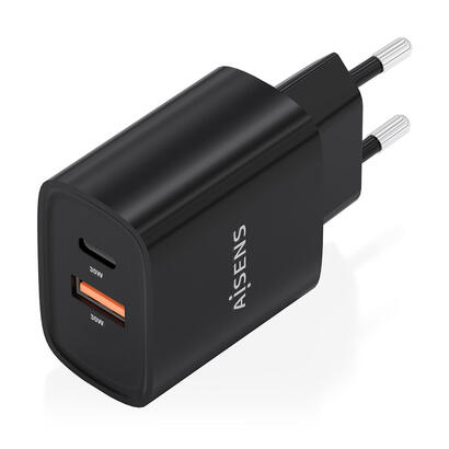 aisens-cargador-gan-30w-1xusb-c-pd30-qc40-1xusb-a-qc30-negro