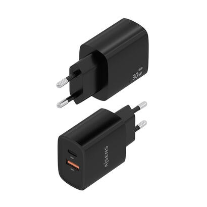 aisens-cargador-gan-30w-1xusb-c-pd30-qc40-1xusb-a-qc30-negro
