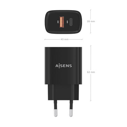 aisens-cargador-gan-30w-1xusb-c-pd30-qc40-1xusb-a-qc30-negro