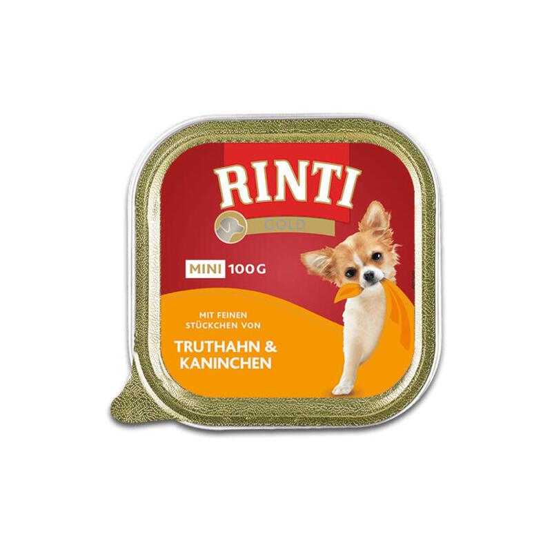 rinti-gold-mini-turkey-with-rabbit-comida-humeda-para-perros-100g rinti-gold-mini-turkey-with-rabbit-comida-humeda-para-perros-100g
