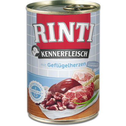 rinti-kennerfleisch-poultry-hearts-comida-humeda-para-perros-400g