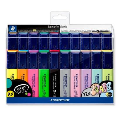 staedtler-textsurfer-classic-364-pack-de-20-marcadores-fluorescentes-punta-biselada-1-5mm-aprox-secado-rapido-