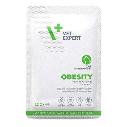 vet-expert-obesity-chicken-comida-humeda-para-gatos-100g