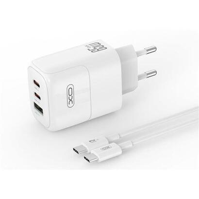 cargadorde-pared-xo-xol139-universal-65w-carga-rapida-2x-usb-c-1x-usb-a-cable-usb-c-blanco