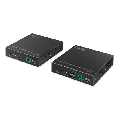 digitus-extender-set-hdmi-fiber-4k-60hz-negro