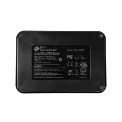 alcasa-pca-d007s-cargador-de-dispositivo-movil-tableta-negro-corriente-alterna-carga-rapida-interior