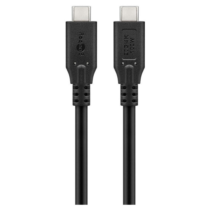 goobay-lade-und-synchronisationscable-usb-c-m-auf-usb-c-m-usb4-100cm-negro