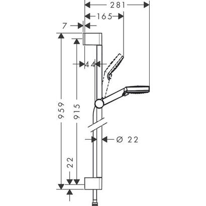 hansgrohe-brausenset-crometta-vario-ecosmart-90cm-weisschrom