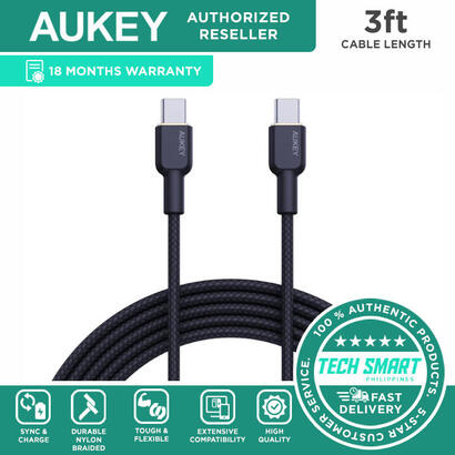 aukey-cb-ncc1-cable-usb-c-type-c-power-delivery-pd-60w-3a-1m-nylon-negro