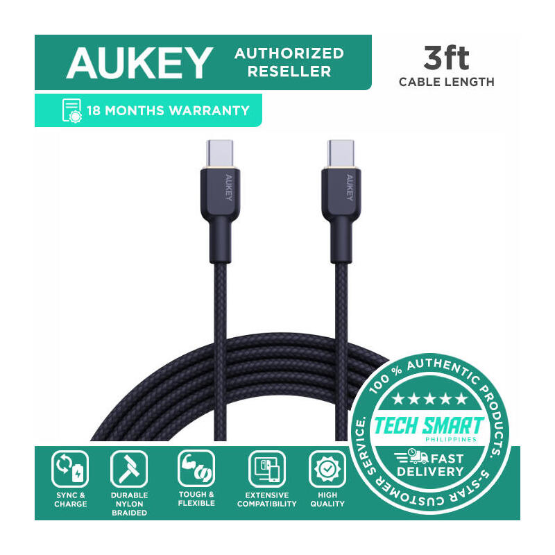 aukey-cb-ncc1-cable-usb-c-type-c-power-delivery-pd-60w-3a-1m-nylon-negro