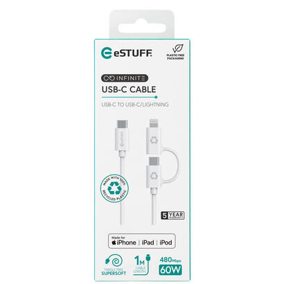 estuff-es600170-cable-usb-1-m-usb-c-usb-clightning-blanco