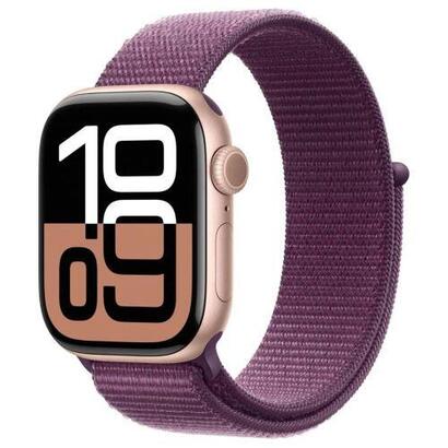 apple-watch-series-10-gps-46mm-rose-gold-alu-case-plum-sport-loop-mwwv3