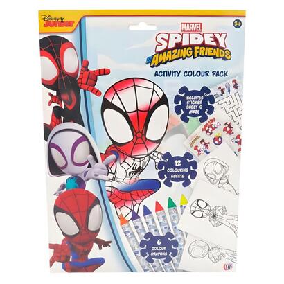 pack-de-24-unidades-libro-colorear-lapices-spidey-marvel