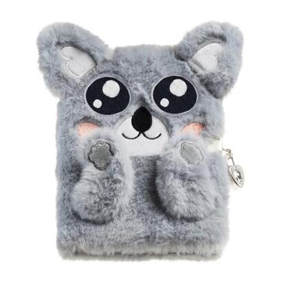 miquel-rius-back2fun-diario-secreto-peluche-koala-80-hojas-rayadas-de-papel-80gr-cierre-con-llave