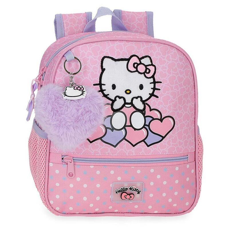 mochila-hearts-38-dots-hello-kitty-25cm-adaptable mochila-hearts-38-dots-hello-kitty-25cm-adaptable