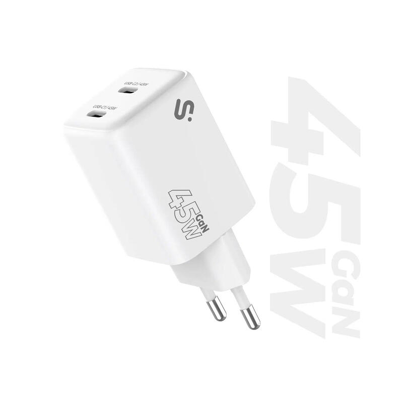 cargador-paredviaje-2xusb-c-gan-45w-pd-blanco-subblim-cargador-subblim-gan-45w-doble-usb-c