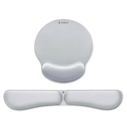 pack-de-reposamunecas-y-alfombrilla-ergonomica-subblim-ergo-memoryflex-plateadas