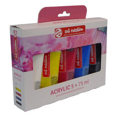 talens-art-creation-set-acrilico-iniciacion-tubo-75ml-colores-surtidos-estuche-5-ud