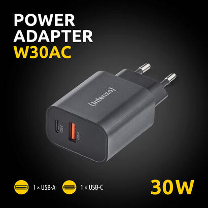 intenso-usb-ladegerat-1-x-usb-a-1-x-usb-c-30-watt-negro