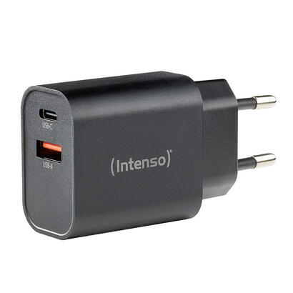 intenso-usb-ladegerat-1-x-usb-a-1-x-usb-c-30-watt-negro