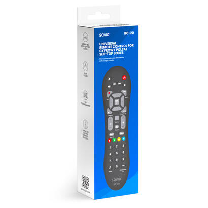 savio-rc-20-mando-a-distancia-ir-inalambrico-dtv-tv-botones
