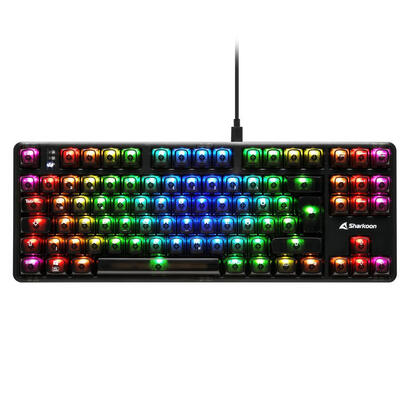 sharkoon-crystal-shark-teclado-para-gaming-negro