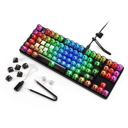 sharkoon-crystal-shark-teclado-para-gaming-negro