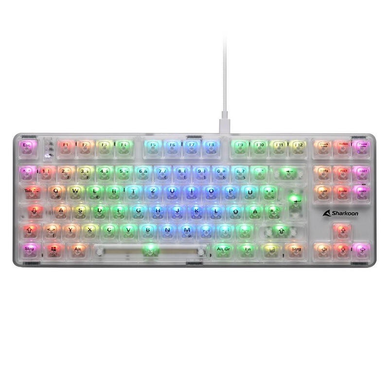 sharkoon-crystal-shark-teclado-para-gaming-blanco