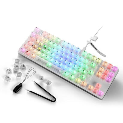 sharkoon-crystal-shark-teclado-para-gaming-blanco