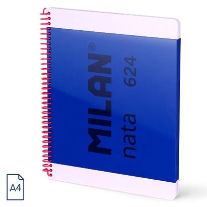 milan-nata-624-cuaderno-espiral-formato-a4-liso-80-hojas-de-95-grm2-microperforado-4-taladros-azul