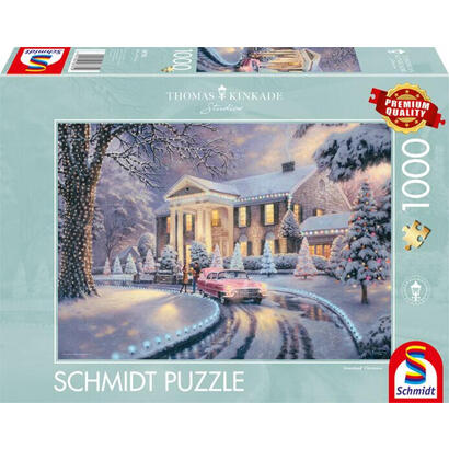 puzzle-schmidt-games-thomas-kinkade-studios-graceland-navidad-58781-1000-piezas