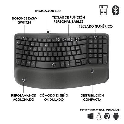 teclado-logitech-ergo-series-wave-keys-for-business-negro