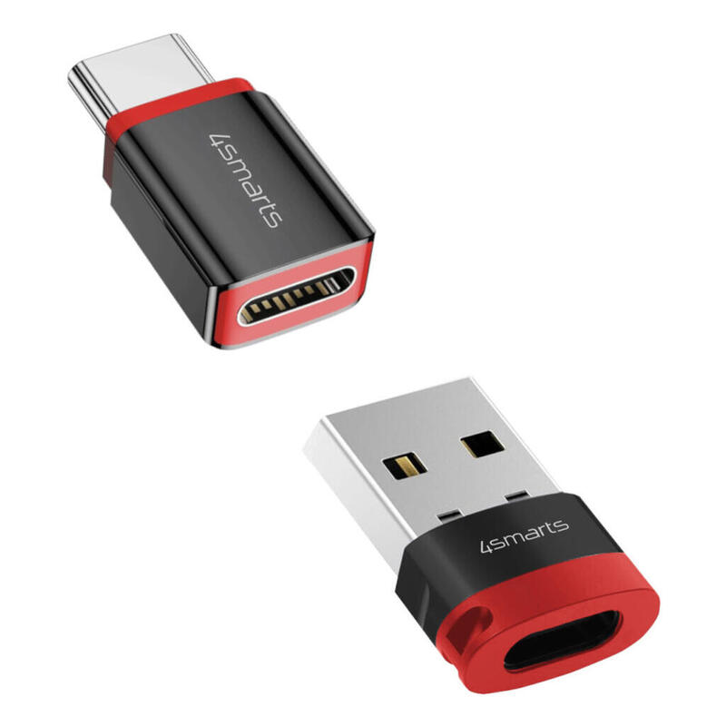 4smarts-usb-c-auf-usb-a-usb-c-datenblocker-adapter-2er-set 4smarts-usb-c-auf-usb-a-usb-c-datenblocker-adapter-2er-set