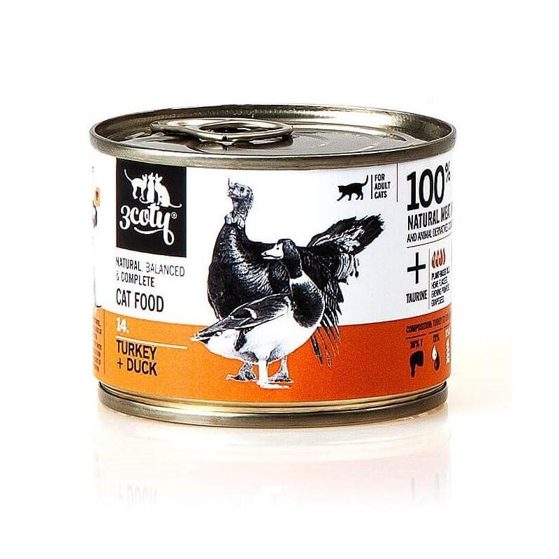 3coty-turkey-duck-for-adult-cats-180g