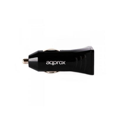 approx-cargador-de-coche-appusbcar31b-2xusb-negro