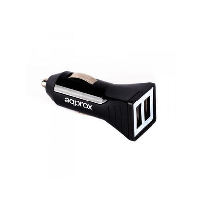approx-cargador-de-coche-appusbcar31b-2xusb-negro