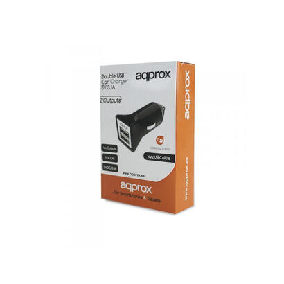 approx-cargador-de-coche-appusbcar31b-2xusb-negro